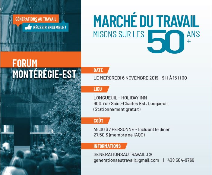 Action-Emploi : Forum Marché du travail – Misons sur les 50 ans et plus!