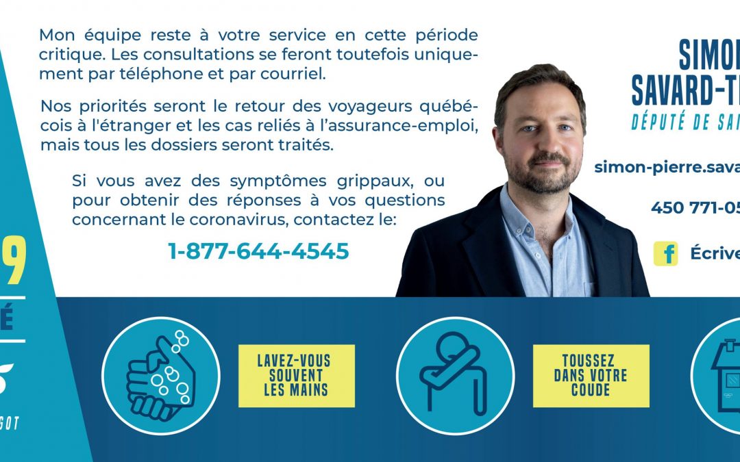 Message de Simon-Pierre Savard-Tremblay, député